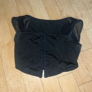 Black sheer corset